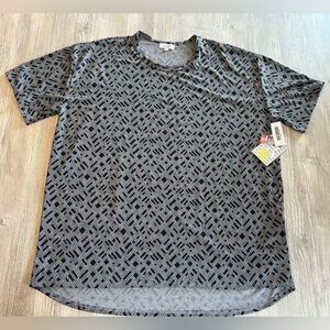 LuLaRoe Unisex Patrick T Shirt Simply Comfortable Gray & Black NWT New Size 3XL.